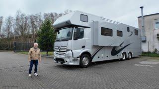 Vario Alkoven 1200 Actros WOHNMOBIL 25t 3 Achsen  1. MAL fahren mit neuem GERMAN TELEVISION Alkoven