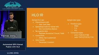 2019 EuroLLVM Developers’ Meeting: T. Joerg “Automated GPU Kernel Fusion with XLA”