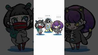サブリナとにゃみのワイワイ劇場。四コマ漫画のアニメーション　第4話  　四コマは、Instagramにて投稿してます。#あとらす工房　#オリジナルキャラクター　#四コマ漫画@atoras_koubou