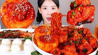 살캉살캉 무 가득 우앙한 아귀불고기 무조림 먹방 Grilled monkfish [eating show] mukbang korean food