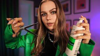 ASMR The Most Relaxing Hair Saloon! (Lizi Haircut, Kris Hair Wash, Alisa Hair Style)