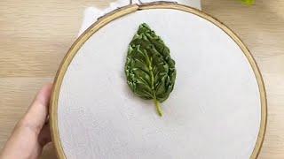 New Leaf Design for Ribbon Embroidery Craft