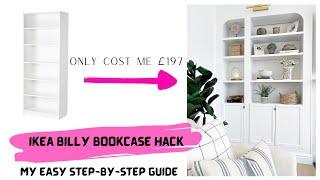 Ikea Billy Bookcase Hack (Cost Me £197) - My Easy Fitted Bookcase Guide