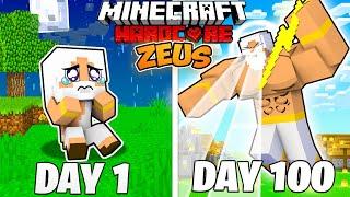 I Survived 100 Days as ZEUS in HARDCORE Minecraft