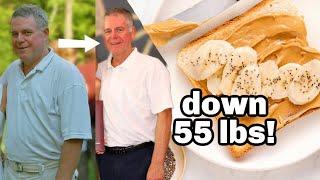 What My Dad Eats After Losing 55+ Pounds! (Plant-Based Diet Stapes!)