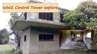 Old WW2 airfield control tower explore (drone video link in the words)