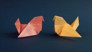 Оригами голубь • Простая оригами птица из бумаги без клея • Dove Bird Origami