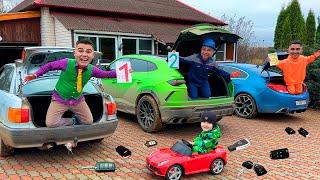 Mr. Joe & Mark found Car Keys of Lamborghini VS Mr. Joker - Educational Video for Kids