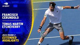 Francisco Cerundolo vs. Tomas Martin Etcheverry Extended Highlights | 2024 US Open Round 2