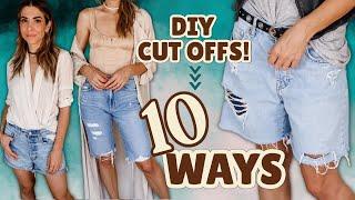 10 Ways to CUT + DISTRESS Jean Shorts | DIY w/ Orly Shani