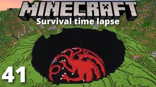 Mining 1 Million Blocks for a Game of Thrones Map Art | Survival Time Lapse #41