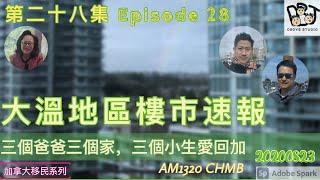 移民溫哥華 | 電台節目- 「三個爸爸三個家，三個小生愛回加」大溫地區樓市速報｜疫情數個月後的樓市 第二十八集 20200823