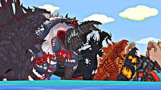 MONSTERS SIZE COMPARISON KONGKERM | THORNY GODZILLA,VOIDXILLA,LEGENDARY GODZILLA