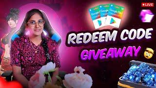 THALAIVI ON LIVE| REDEEM CODE GIVEAWAY |TAMIL GIRL GAMER LIVE| FREE FIRE #giveaway #freefire