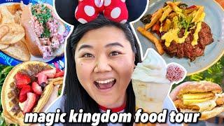 What to Eat at MAGIC KINGDOM!  Disney World Food Tour 2024