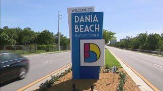 New Dania Beach welcome sign installed in City of Hollywood