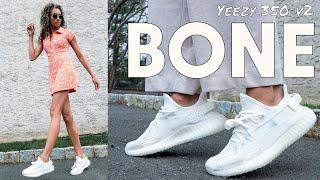 ANOTHER CLASSIC!  YEEZY 350 v2 BONE On Foot Review and How to Style Outfits