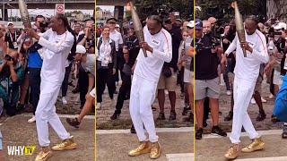 Snoop Dogg Is Crip-Walking While Carrying Olympic Torch In Paris