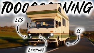 Mehr Leistung, mehr Licht, mehr Style für unseren VW LT 40 Clou 570 Family Camper!