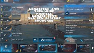 Modern Warships october alpha update remastered anti submarine missile damage test and new feature