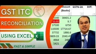 GST - ITC Reconciliation in EXCEL - Made Easy || CA Alok A Sethi