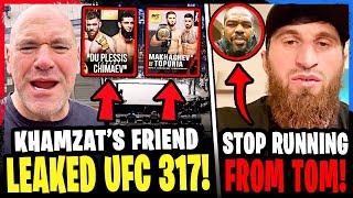 UFC 317 LEAKED by Khamzat FRIEND!? Magomed GOES OFF on Jon Jones & Tom Aspinall REACTS! Dana White