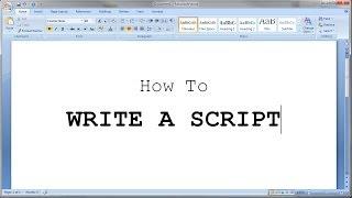 How to Write a Short Script