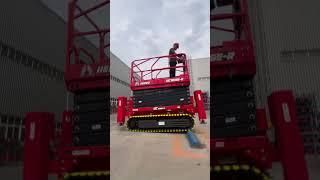 Rough Terrain Scissor Lift: 14M Working Height | Robust & Versatile Aerial Work Platform #automobile