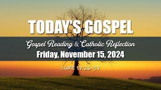 Today's Catholic Gospel & Reflection I Luke 17:26-37 I November 15, 2024