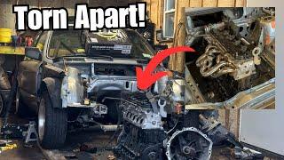 TURBO 07k Swapped BMW E30 Gets TORN APART! 5 Cylinder BMW E30 Drift Car Build.