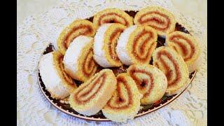 БИСКВИТНЫЙ РУЛЕТ ЗА 15 МИНУТ Быстрый вкусный и легкий