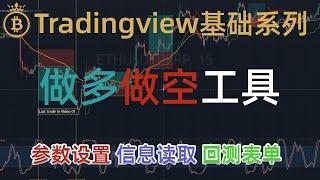 Tradingview基础系列：做多做空工具的使用，如何正确设置和读取显示的信息，以及我是如何使用它来制作回测统计表单的。