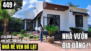 Khu nhà vườn địa đàng ven Đà Lạt 215 m2 100 m2 thổ cư sẵn nhà sẵn vườn sẵn nội thất