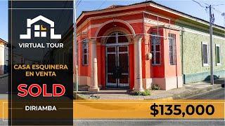 SOLD! VIRTUAL TOUR por Casa Esquinera en Diriamba | Casas en Venta en Diriamba Nicaragua