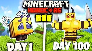 I Survived 100 Days As a BEE in Hardcore Minecraft