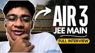 He got 300/300 in IIT JEE! AIR 3 (Full Interview) ️‍