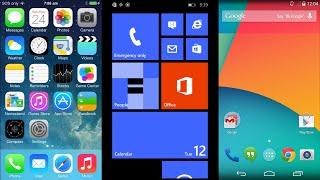 iOS 7 vs Windows Phone 8.1 vs Android 4.4!