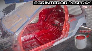 Restoring an Abandoned 1992 Honda Civic EG6 | EP. 5 - Interior Refresh/Respray