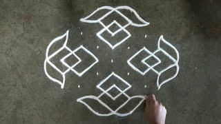 9×3 dots rangoli designs for beginners | latest muggulu designs | thipkyanchi rangoli | Tamil kolam