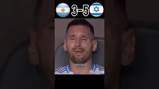 Israel Vs Argentina Epic Match Messi Cry  #messi #ronaldo #youtube #shorts