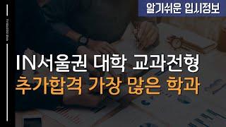 In서울권 대학 교과전형 추가합격 가장 많은 학과