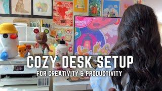 Cozy Desk Setup & Studio Tour | How My Upgraded Desk Setup Boosts My Creativity and Productivity