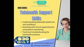 Mini Course: Telehealth Support Skills $30  #medicalvirtualassistants #healthcareprofessionals