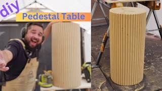 DIY Pedestal Rippled Table