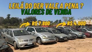 CARRO DE LEILÃO DO DER VALE A PENA ? Valores de Venda dos Carros no Leilão DER