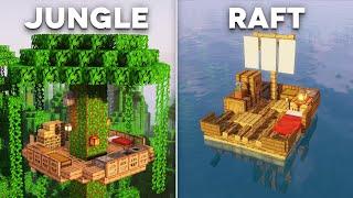 3 Simple Starter Bases for Survival Minecraft | Full Tutorial