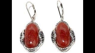 Jade of Yesteryear Red Jade and Spinel Earrings