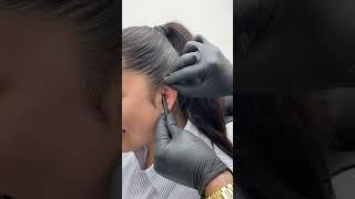 We finally completed this 2 year long ear styling project with a tragus and Daith piercings