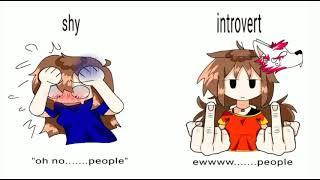 shy vs introvert #meme