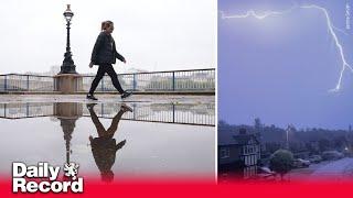 Weekend weather sees thunder, lightning and hail strike the UK in dramatic end to summer season